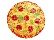 Рецепта Пица с домашно тесто, доматен сос, моцарела, сирене чедър и салам